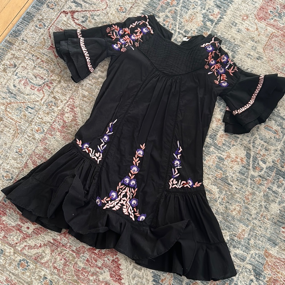 Free People festival concert dress embroidered xs cottagecore